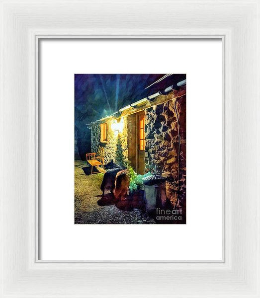 Shepherds At The Cottage Door - Framed Print