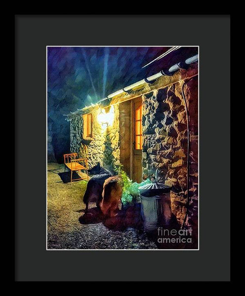 Shepherds At The Cottage Door - Framed Print