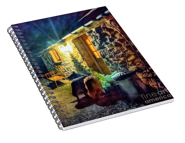 Shepherds At The Cottage Door - Spiral Notebook