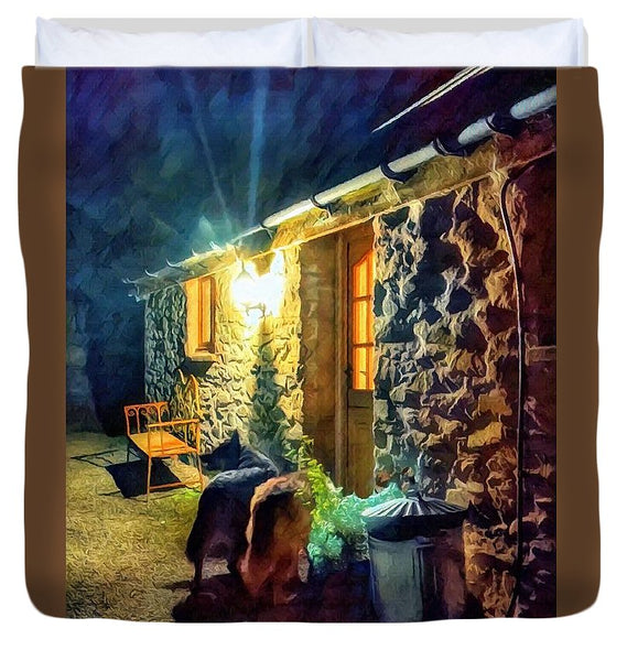Shepherds At The Cottage Door - Duvet Cover