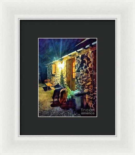 Shepherds At The Cottage Door - Framed Print