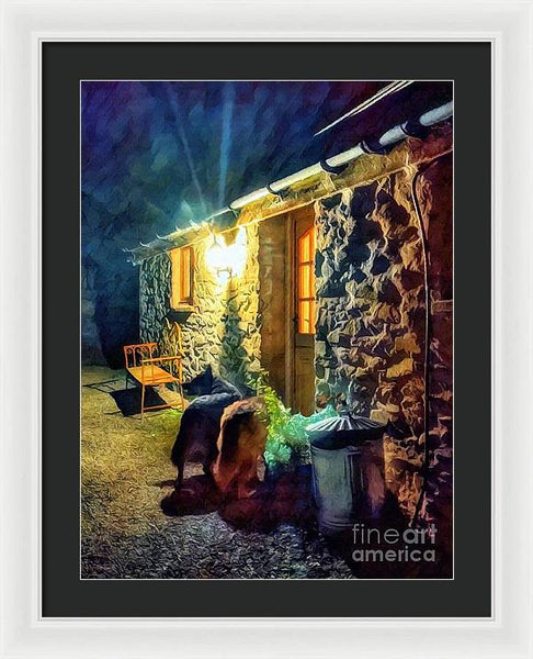 Shepherds At The Cottage Door - Framed Print