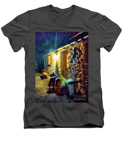 Shepherds At The Cottage Door - Men's V-Neck T-Shirt