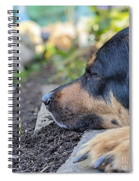 Sleep in the Garden - Spiral Notebook
