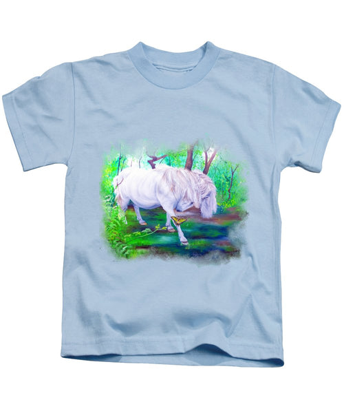 The Butterfly And The Pony - Kids T-Shirt