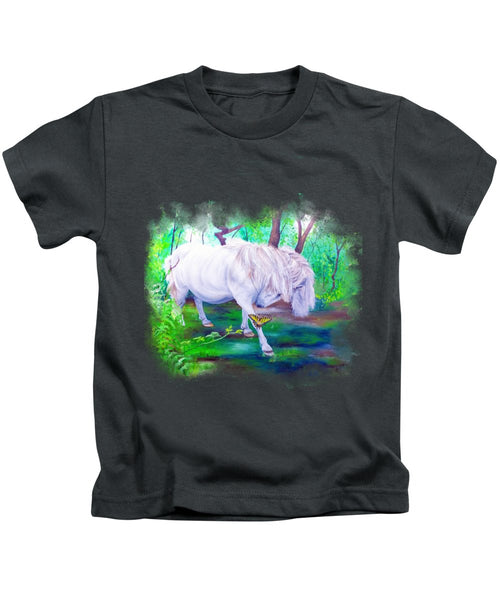 The Butterfly And The Pony - Kids T-Shirt
