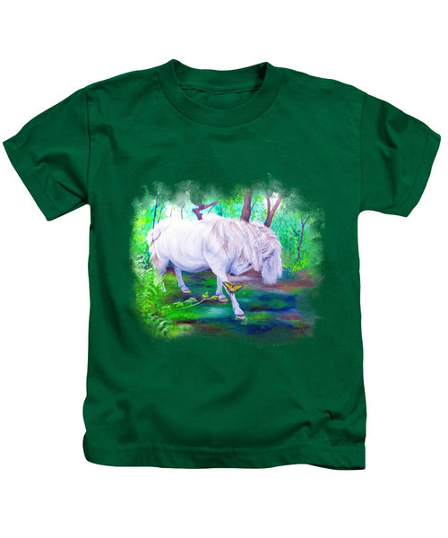 The Butterfly And The Pony - Kids T-Shirt