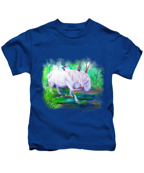 The Butterfly And The Pony - Kids T-Shirt