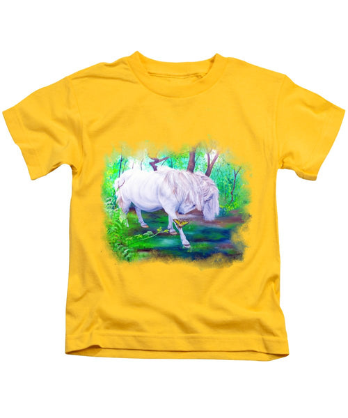 The Butterfly And The Pony - Kids T-Shirt