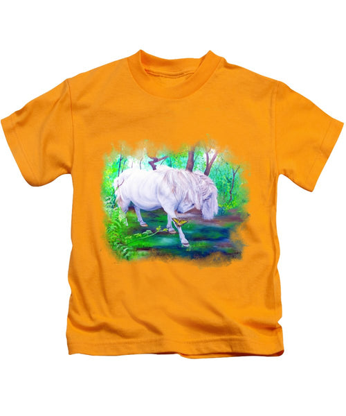 The Butterfly And The Pony - Kids T-Shirt