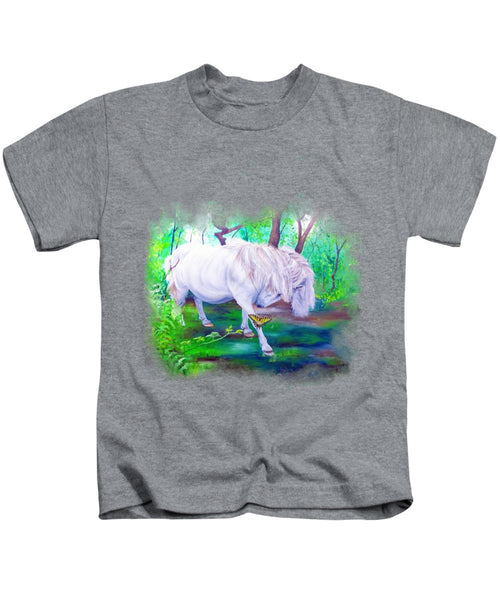 The Butterfly And The Pony - Kids T-Shirt