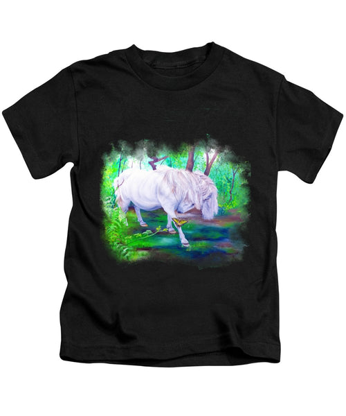 The Butterfly And The Pony - Kids T-Shirt
