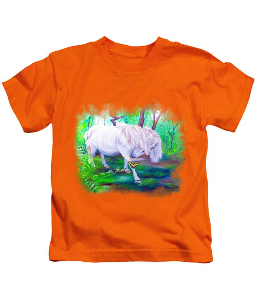 The Butterfly And The Pony - Kids T-Shirt