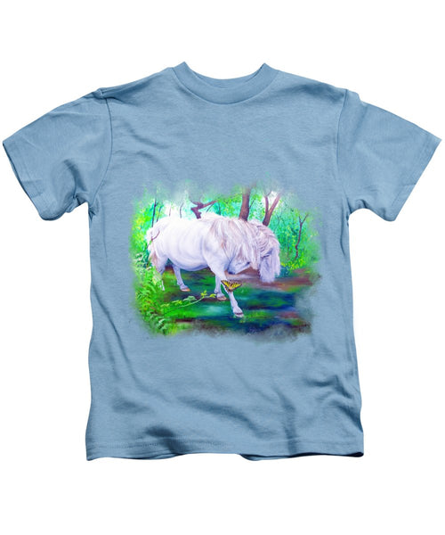 The Butterfly And The Pony - Kids T-Shirt