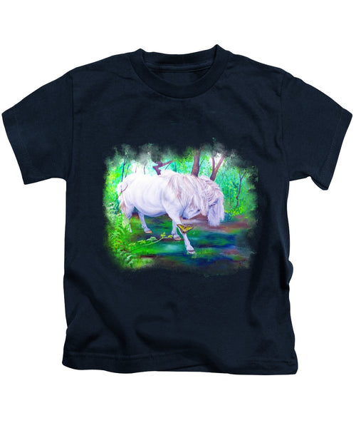 The Butterfly And The Pony - Kids T-Shirt