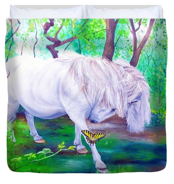 The Butterfly And The Pony - Duvet Cover