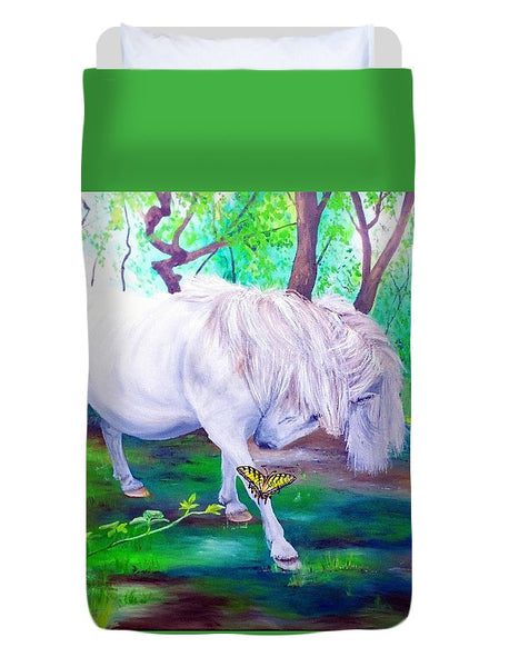 The Butterfly And The Pony - Duvet Cover