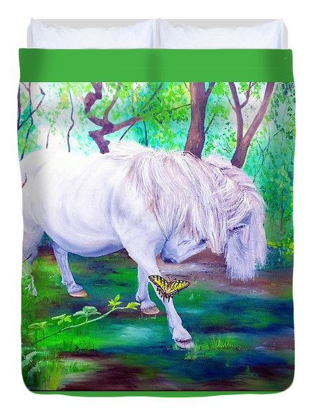 The Butterfly And The Pony - Duvet Cover