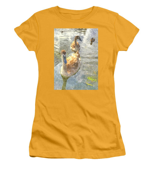 The Two Cygnets - Women's T-Shirt (Athletic Fit)