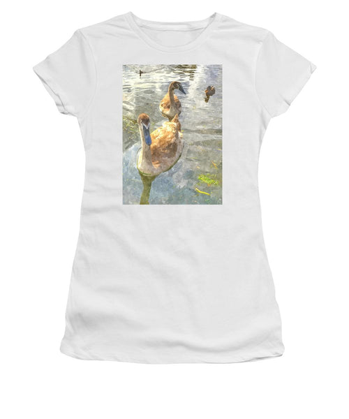 The Two Cygnets - Women's T-Shirt (Athletic Fit)