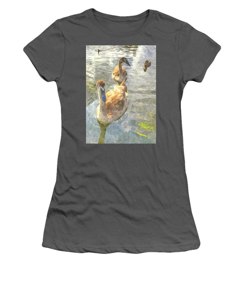 The Two Cygnets - Women's T-Shirt (Athletic Fit)