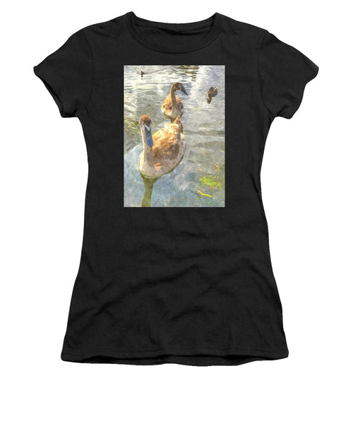 The Two Cygnets - Women's T-Shirt (Athletic Fit)