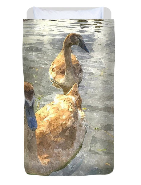 The Two Cygnets - Duvet Cover