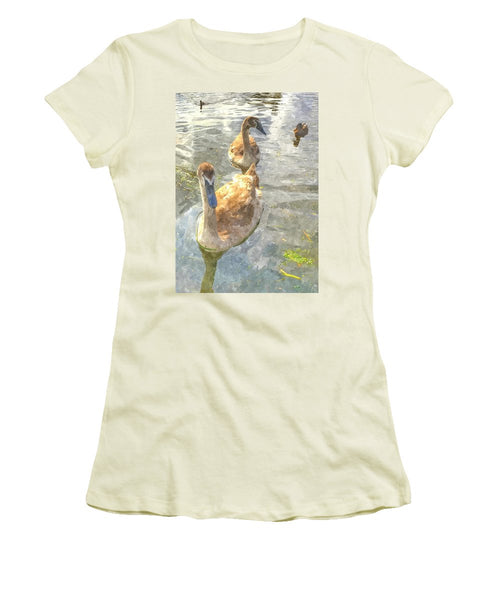 The Two Cygnets - Women's T-Shirt (Athletic Fit)