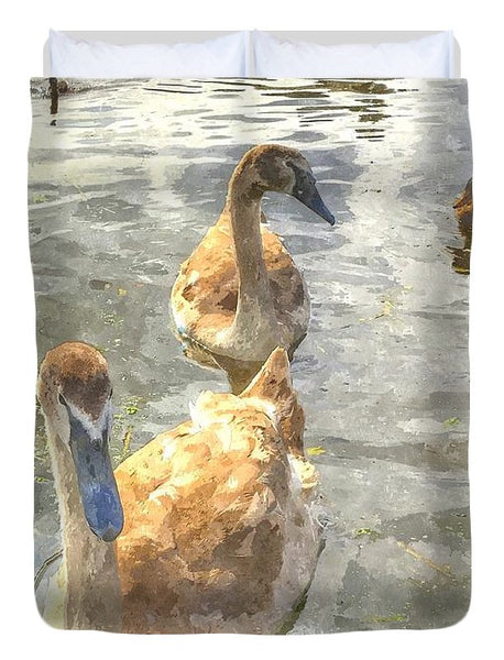 The Two Cygnets - Duvet Cover