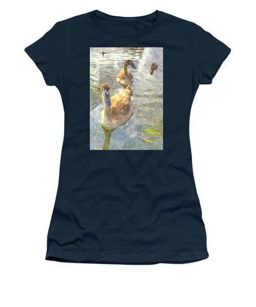The Two Cygnets - Women's T-Shirt (Athletic Fit)