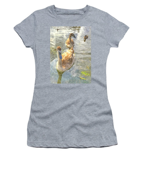 The Two Cygnets - Women's T-Shirt (Athletic Fit)