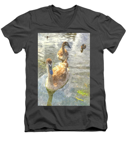 The Two Cygnets - Men's V-Neck T-Shirt