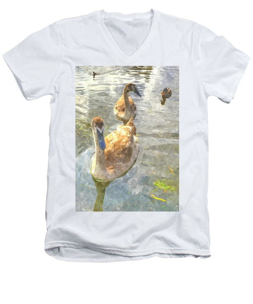 The Two Cygnets - Men's V-Neck T-Shirt