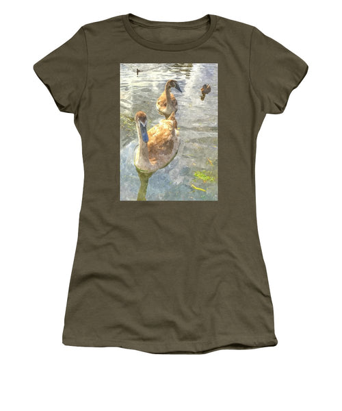 The Two Cygnets - Women's T-Shirt (Athletic Fit)